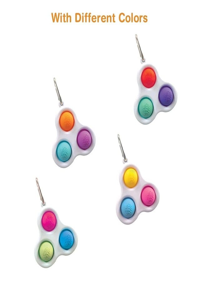 ANAB GI ألعاب ANAB GI Fidget Pop - ألعاب يدوية حسية محمولة ومهدئة للمتعة وتخفيف التوتر - سلسلة مفاتيح مصنوعة من السيليكون الناعم والمرن والآمن غذائيًا - ألعاب ضغط متينة للأطفال والكبار (متعددة الألوان) عبوة من 1 - Image 3